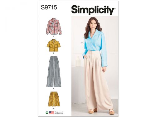 Great value Simplicity Pattern S9715 Misses' Shirt, Trousers and Shorts- Size Y5 (18-20-22-24-26) available to order online Australia