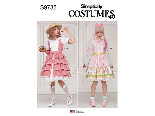 Great value Simplicity Pattern S9735 Misses' Costume- Size R5 (14-16-18-20-22) available to order online Australia