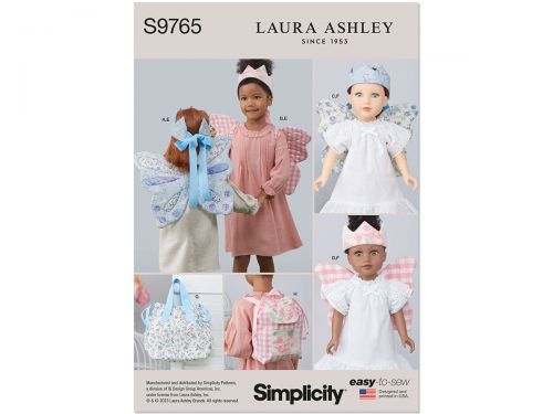 Great value Simplicity Pattern S9765 Children's Wings in Sizes S-M-L, Crown, Tote, Backpack and Wings and Crown for Doll or Plush Animals by Laura Ashley- Size OS (ONE SIZE) available to order online Australia