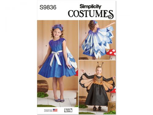 Great value Simplicity Pattern S9836 Child / Girl Costume- Size K5 (7-8-10-12-14) available to order online Australia