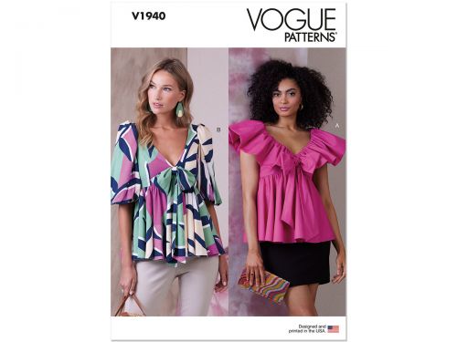 Great value Vogue Pattern VV1940 Misses' Tops- Size F5(16-18-20-22-24) available to order online Australia