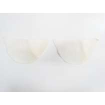 1 PAIR MEDIUM WHITE SHOULDER PADS FREE P/&P UK D-SHAPE