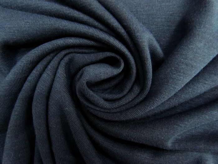 Bamboo Rib Jersey- Midnight Navy #9458 | Deadstock Fabrics Fabric Online