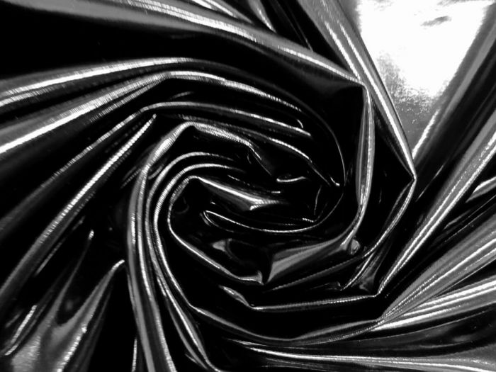 Holographic Black Mirror Glossy Stretch PVC Vinyl Fabric -  Canada