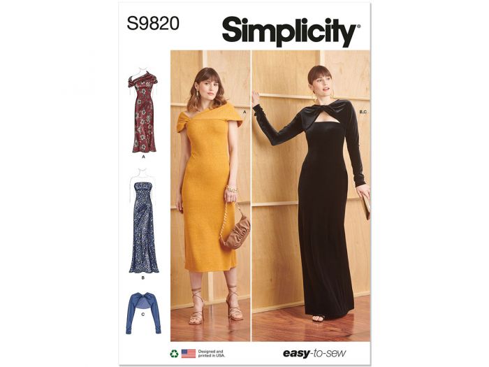 Simplicity Pattern S9820 Misses Dress Size Y5 18 20 22 24 26 Dresses Fabric Online