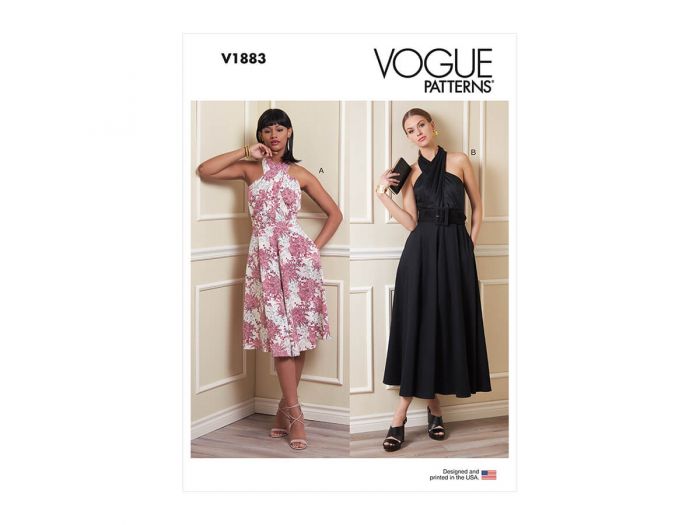 Vogue Pattern V1883 MISSES' DRESS- Size A5(6-8-10-12-14)
