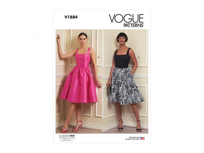 Vogue Pattern V1884 MISSES DRESS Size E5 14 16 18 20 22