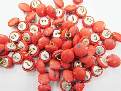 Great value 11mm Fabric Covered Fashion Buttons- Orange Confetti FB093 available to order online Australia