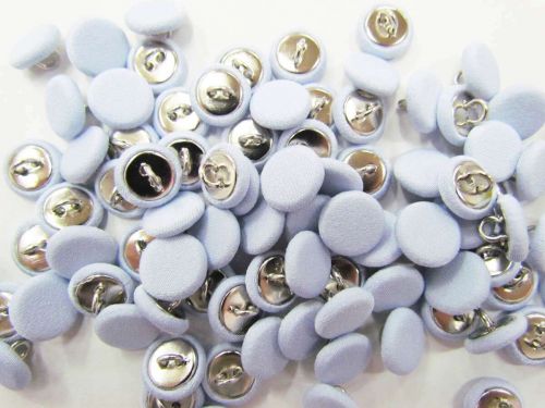 Great value Pack of 2 Fabric Covered Fashion Buttons- Pale Blue FB092 available to order online Australia