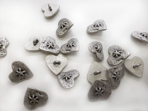 Great value 20mm Silver Heart Button- FB289 available to order online Australia
