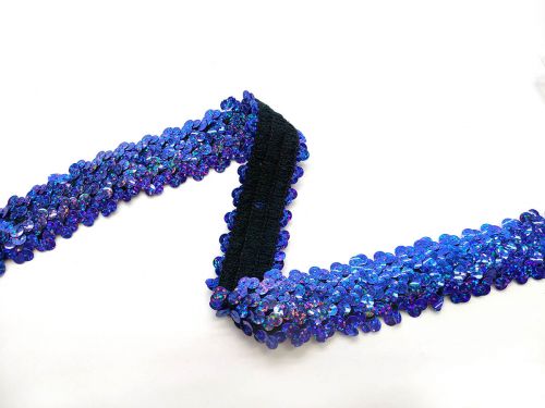 Great value Stretch Sequin Trim- 4 Row- Marine Blue available to order online Australia