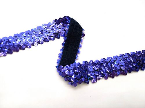 Great value *Seconds* Stretch Sequin Trim- 4 Row- Indigo available to order online Australia