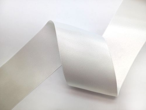 Great value Double Sided Satin Ribbon- 70mm- 1 WHITE available to order online Australia