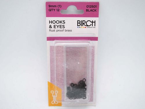 Great value Hooks and Eyes - 9mm - Black available to order online Australia
