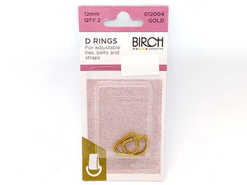 Great value D-Rings- 12mm- Gold- Pack of 2 available to order online Australia