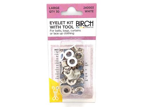 Great value Eyelet Kit with Tool- Large- White- Pack of 30 available to order online Australia