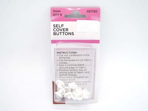 Great value Self Cover Buttons- 11mm- Pack of 6 available to order online Australia