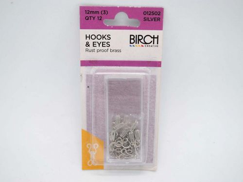 Great value Hooks and Eyes - 12mm - Silver available to order online Australia