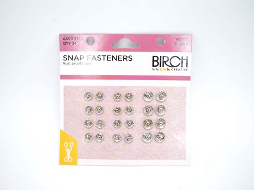 Great value Snap Fasteners- Assorted Sizes- Silver- Pack of 24 available to order online Australia