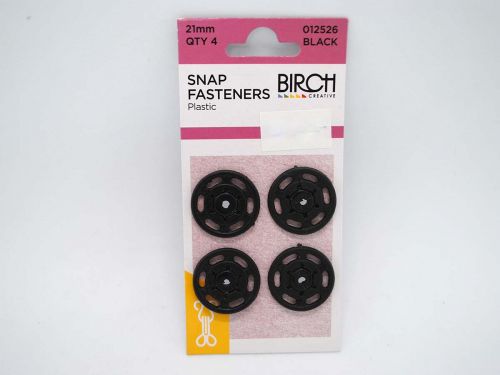 Great value Snap Fasteners- Plastic- Black -21mm- Pack of 4 available to order online Australia
