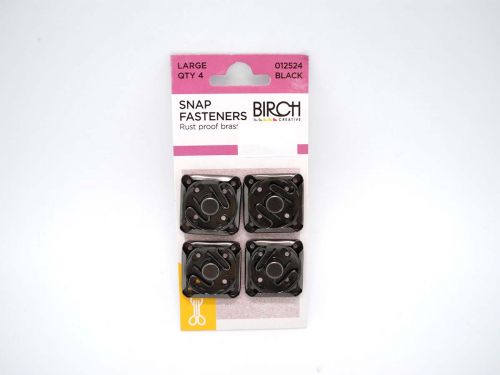 Great value Snap Fasteners- Large Square- Black- Pack of 4 available to order online Australia