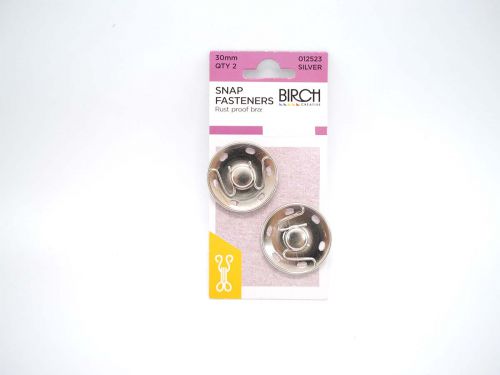 Great value Snap Fasteners- 30mm- Silver- Pack of 2 available to order online Australia