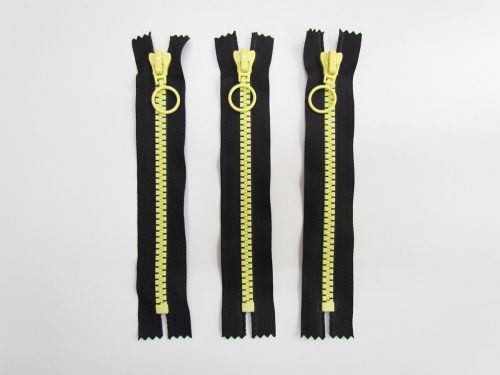 Great value 18cm Chunky Zippers- Yellow/Black- 3pk available to order online Australia