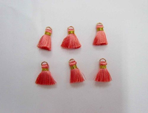 Great value Mini Viscose Tassels- Coral- Pack of 6 RW180 available to order online Australia