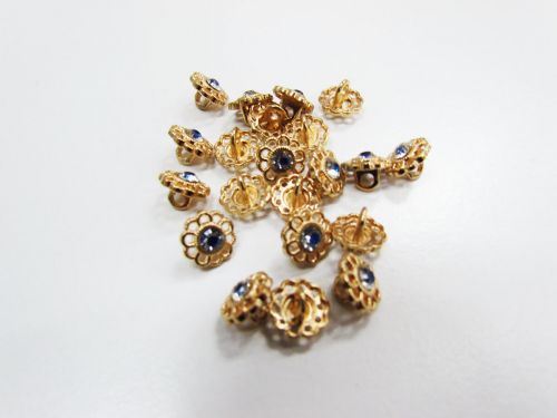 Great value 10mm Flower Jewel Button #FB387 available to order online Australia