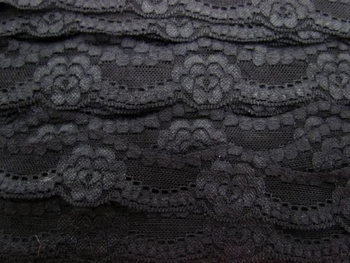 Great value Lotus Love Stretch Lace Trim- Black available to order online Australia
