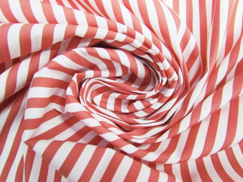 Great value Candy Coral Stripe Cotton Shirting #10913 available to order online Australia