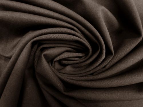 Stretch Wool Blend Twill Suiting- Dark Brown #11007