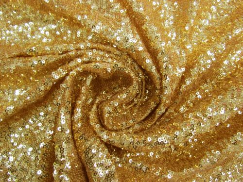 Great value Embroidered Sequin On Stretch Mesh- Billionaire Gold #11011 available to order online Australia