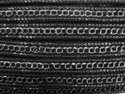 Great value 22mm Glimmering Chain On Tape Trim- Black #T435 available to order online Australia