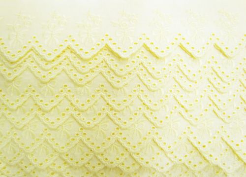 Great value 55mm Delightful Bouquet Broderie Anglaise Trim- Sunny Yellow #246 available to order online Australia