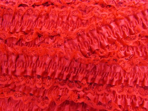 Great value 50mm Lace Garter Elastic Trim- Red #254 available to order online Australia