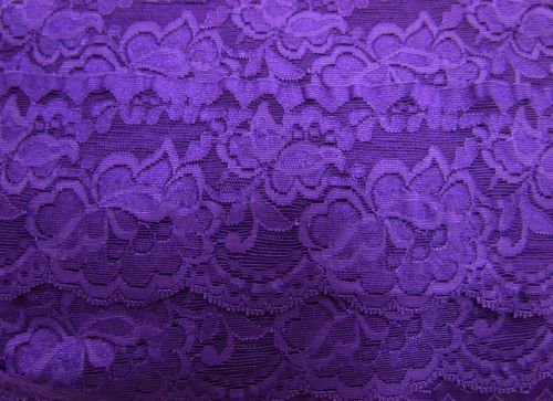Great value 20m Roll of 85mm Giselle Stretch Floral Lace Trim- Purple #259 available to order online Australia
