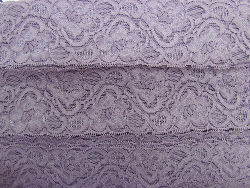 Great value 55mm Josephine Stretch Floral Lace Trim- Mauve #265 available to order online Australia