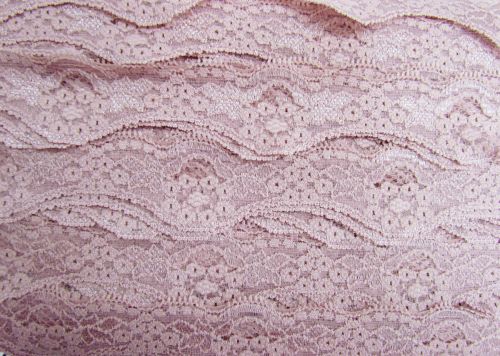 Great value 40mm Wave Edge Stretch Floral Lace Trim- French Rose #274 available to order online Australia