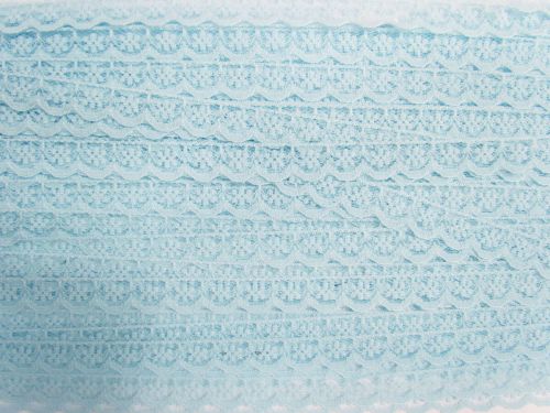 Great value 12mm Daisy Scalloped Lace Trim- Baby Blue #669 available to order online Australia