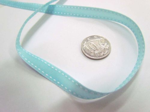 Great value Stitch Ribbon 10mm- Baby Blue / White available to order online Australia
