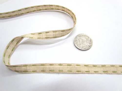 Great value Stitch Natural Ribbon 10mm- Olive available to order online Australia