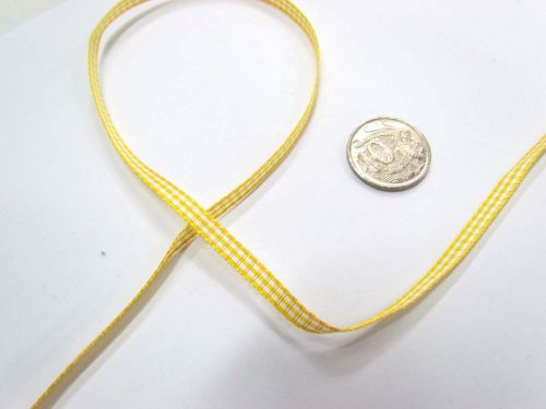 Great value Gingham Ribbon 5mm- Yellow available to order online Australia