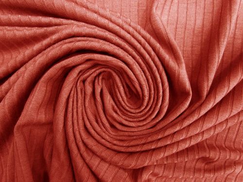 Great value Viscose Rib Jersey- Dusty Terracotta Rose #11232 available to order online Australia