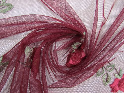 Great value Rose Arbour Embroidered Tulle #11323 available to order online Australia