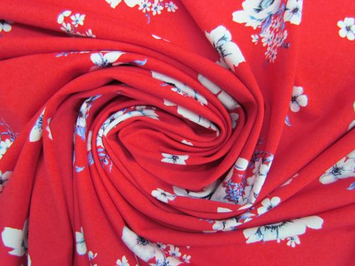 Great value Anemone Meadow Matte Spandex- Red #11332 available to order online Australia