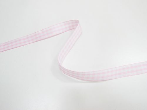 Great value Gingham Ribbon 15mm- Baby Pink available to order online Australia