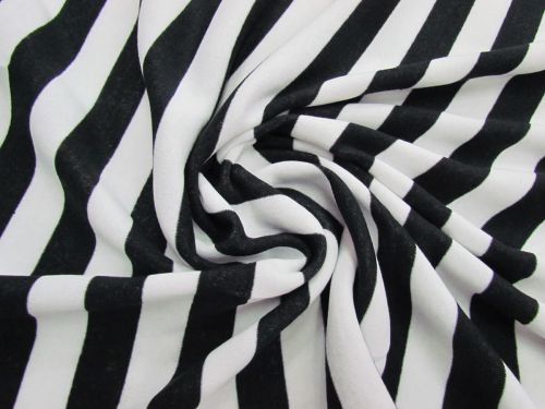 Great value Striped Fleece- Black / White #5075 available to order online Australia