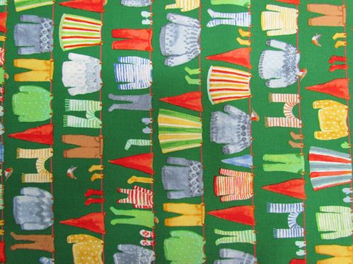 Great value Organic Cotton- Winter Gnomes- Clothes Line- Green #51875 available to order online Australia