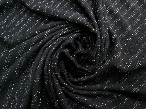Great value 30m Roll of Elegant Stripe Soft Crepe- Black/ White available to order online Australia